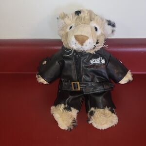 Teddy Mountain Biker Motorcycle Stuffed Animal Bear Plush King Of The Road